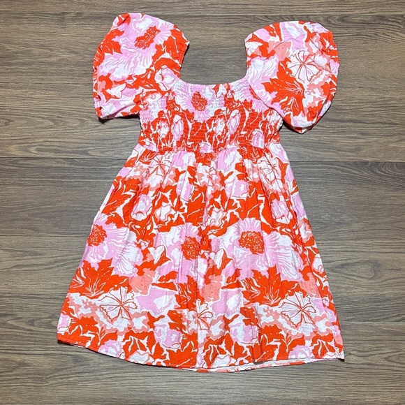 🔥🔥🔥Petal & Pup Pink and White Square Neck Mini Dress Size: XL🔥🔥🔥 - Picture 2 of 5